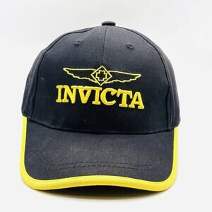 Invicta Hat Baseball Cap Strapback Watch Black and Yellow